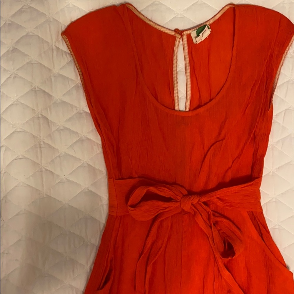 Anthropologie Ribbed Coral Jumpsuit size 0